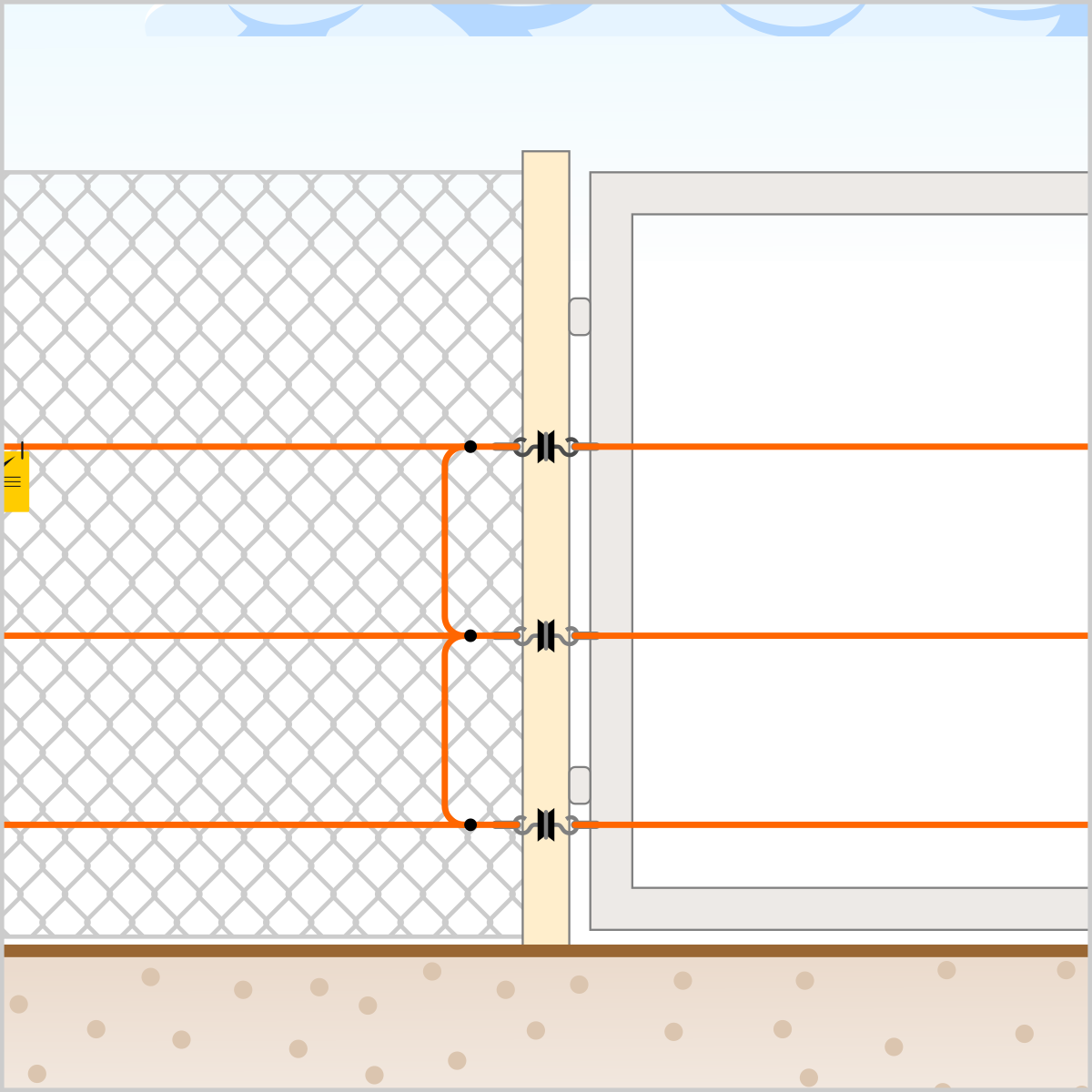 Cancello generico con maniglie per cancello, dettaglio 1
