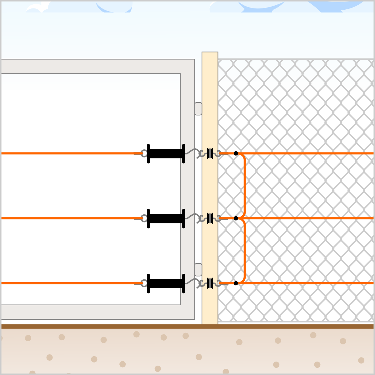 Cancello generico con maniglie per cancello, dettaglio 2