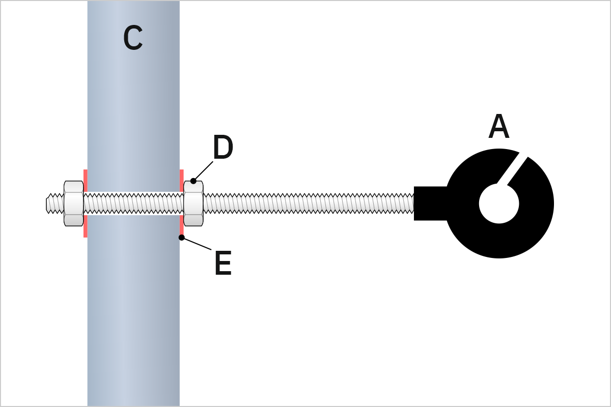 Isolatore con fissaggio M6