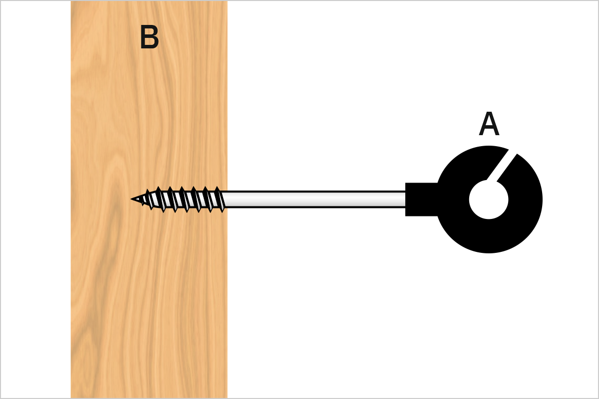 Isolatore con fissaggio a vite da legno