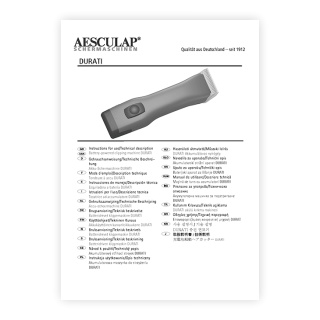 Manuale d’uso – Aesculap DuratiVet