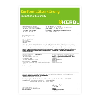 Dichiarazione di conformità - Cavo antigelo con termostato, Kerbl