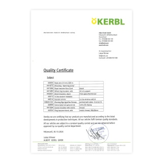 Certificato di qualità - 0123