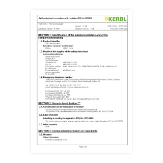 Scheda di sicurezza - 0663