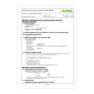 Scheda di sicurezza - 0738