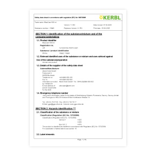 Scheda di sicurezza - 0821