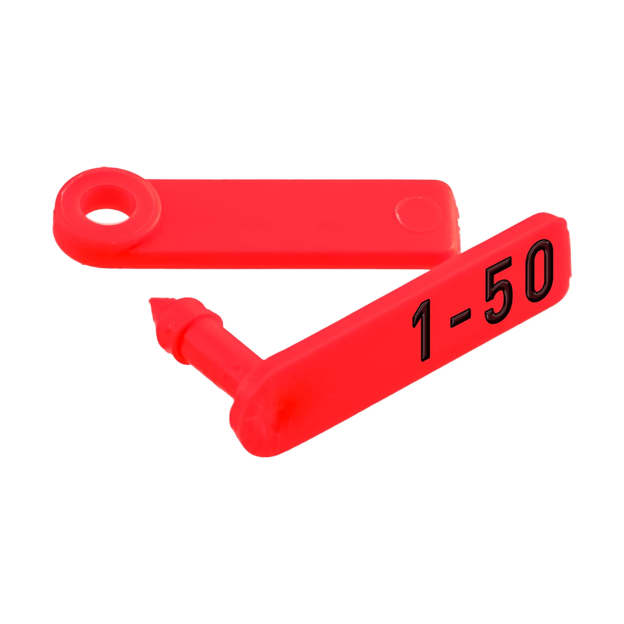 Marchi auricolari per agnelli e capretti, Twintag, rosso, 1-50