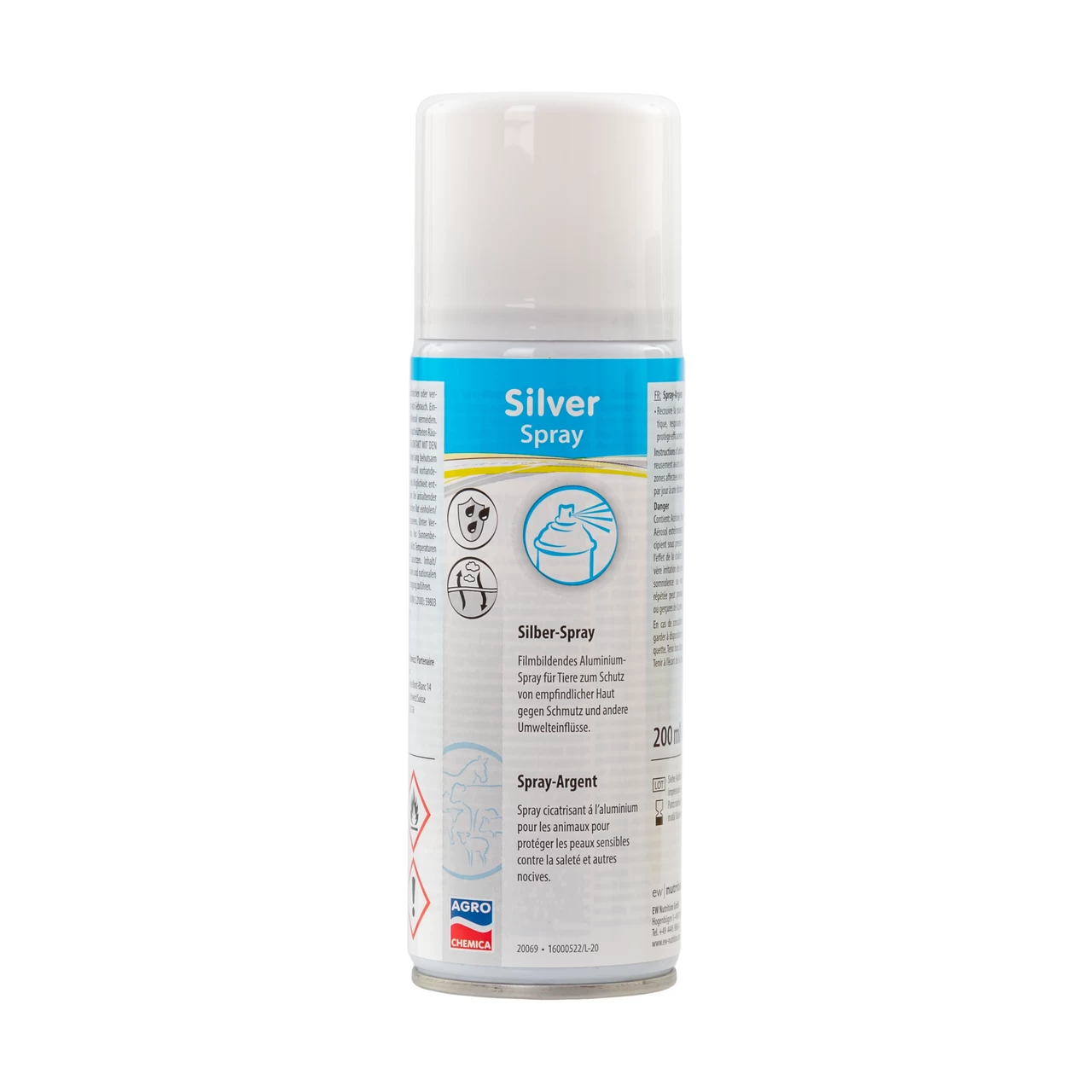 Spray colore argento per la protezione da ferite o lesioni minori, 200 ml