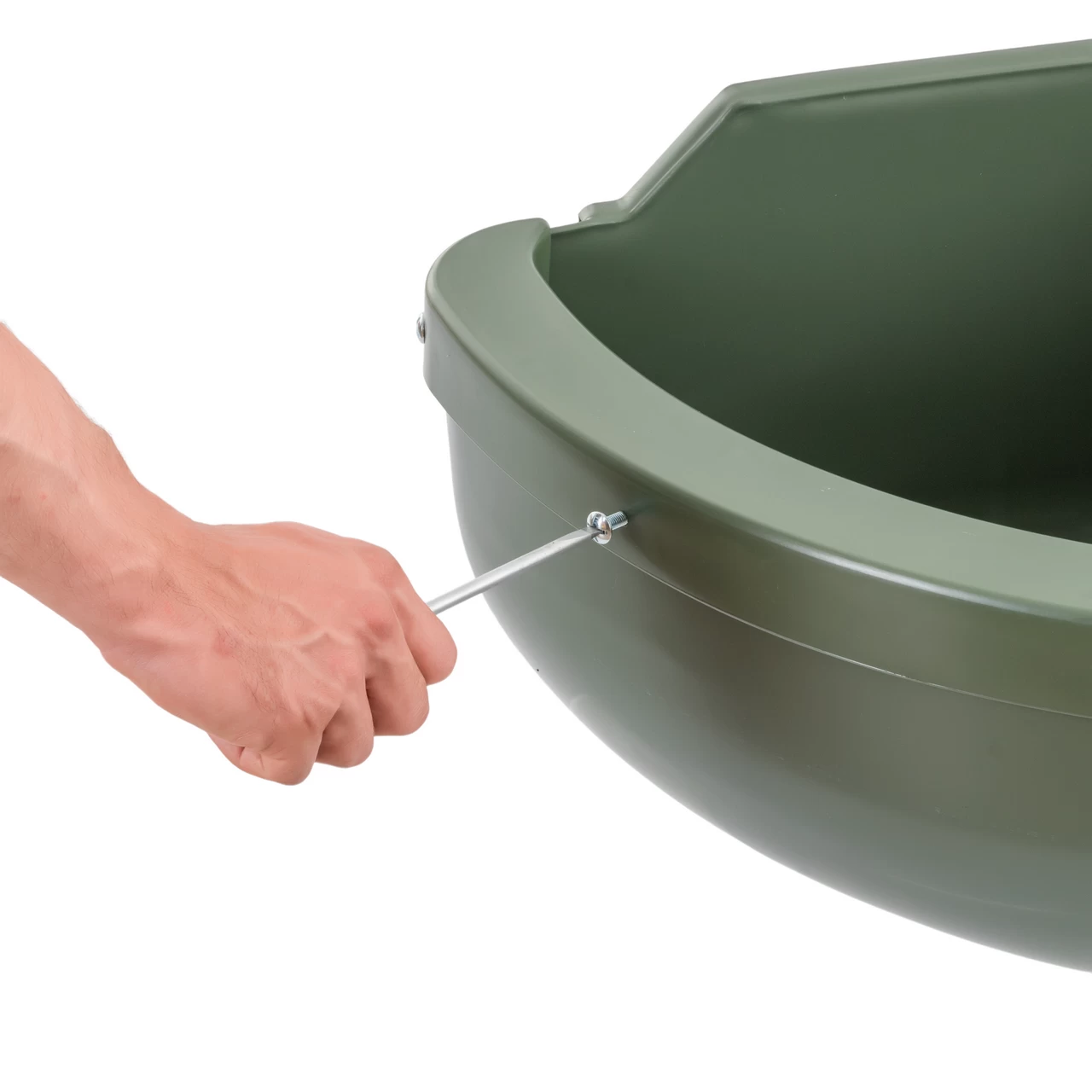 Mangiatoia in plastica con bordo di protezione, montaggio ad angolo, 31 litri