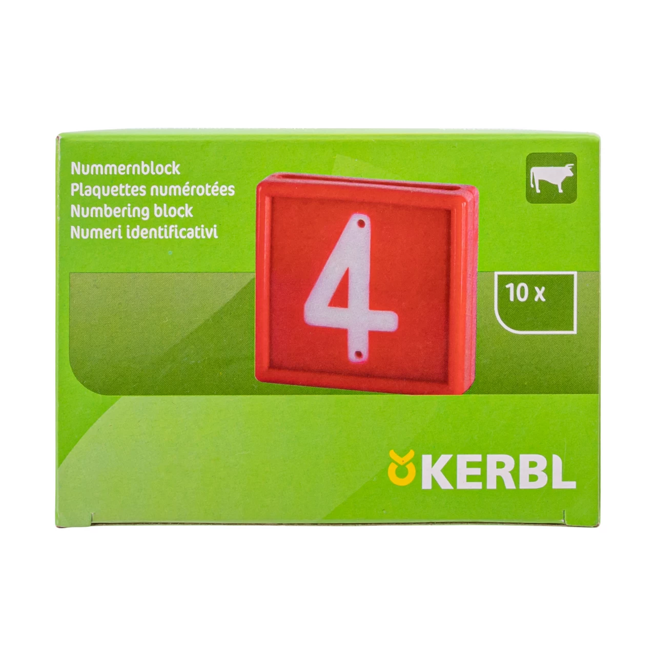 Numeri per bracciale di marcatura degli animali, no. 4, 10 pezzi