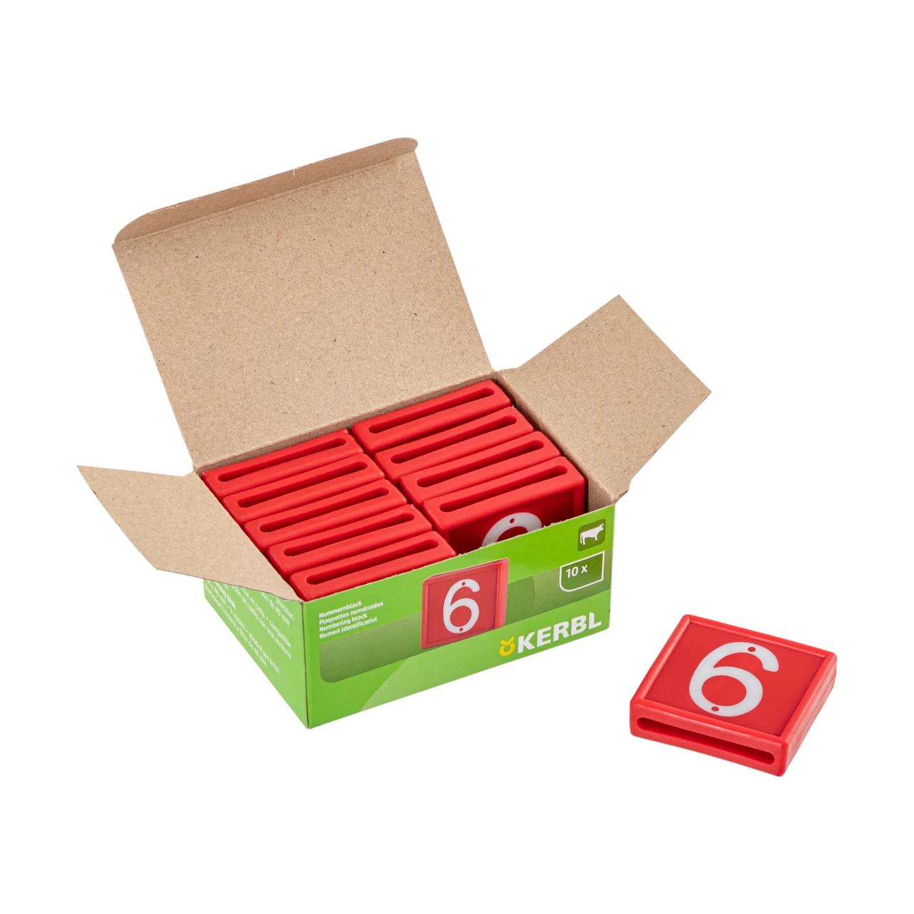 Numeri per bracciale di marcatura degli animali, no. 6-9, 10 pezzi