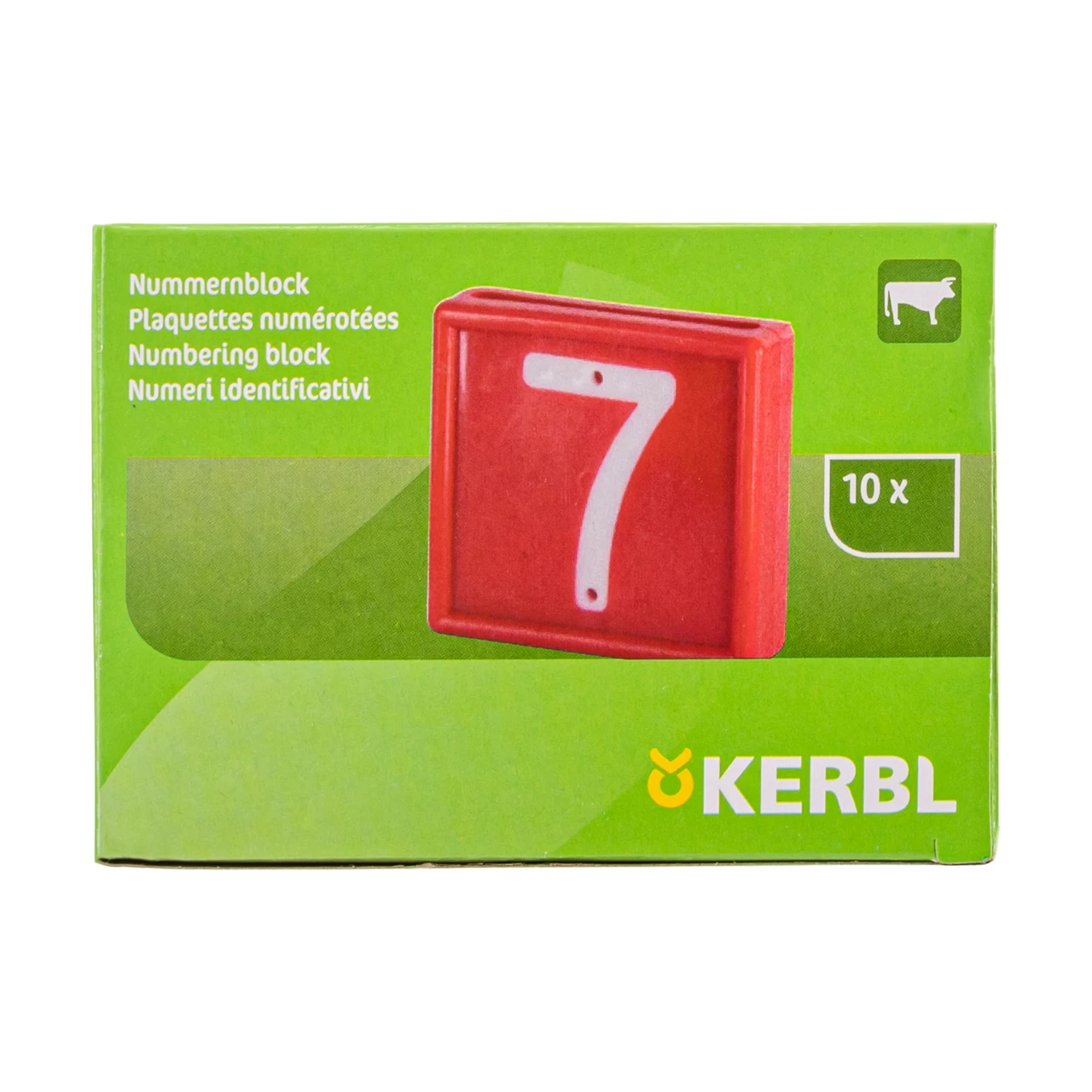 Numeri per bracciale di marcatura degli animali, no. 7, 10 pezzi