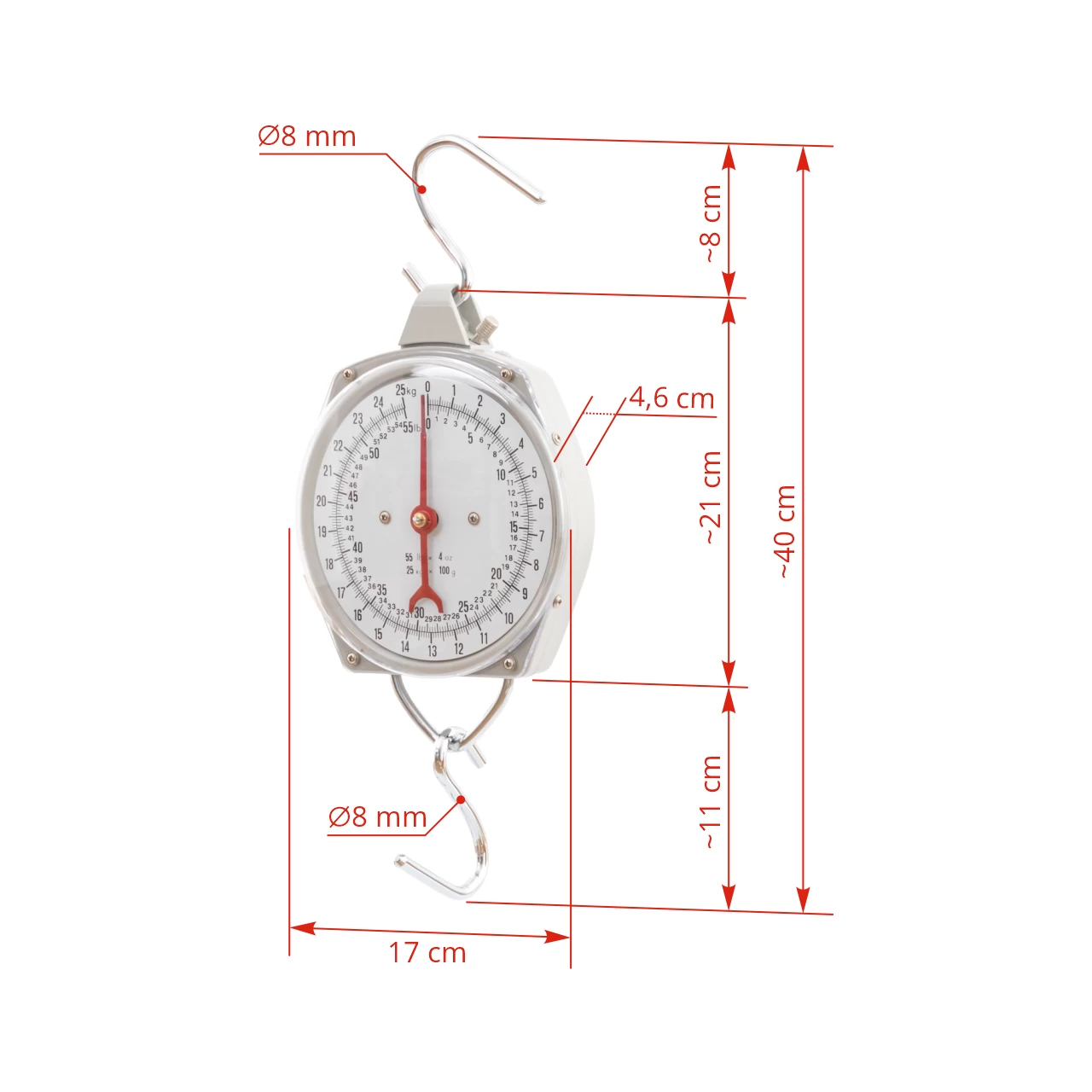 Bilancia sospesa premium, 25 kg
