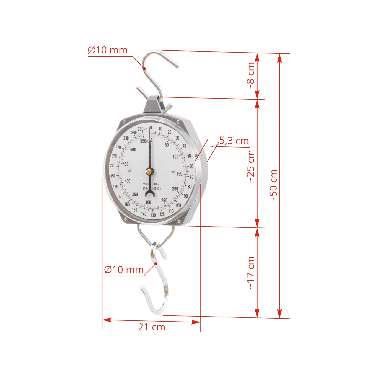 Bilancia sospesa premium, 250 kg