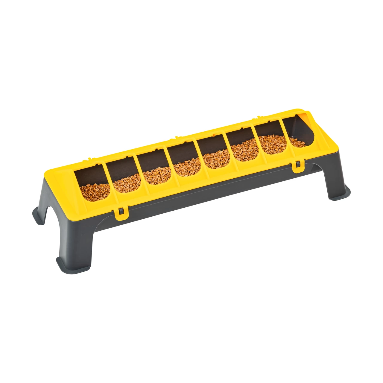 Mangiatoia per polli, plastica, antracite-giallo, 50 cm