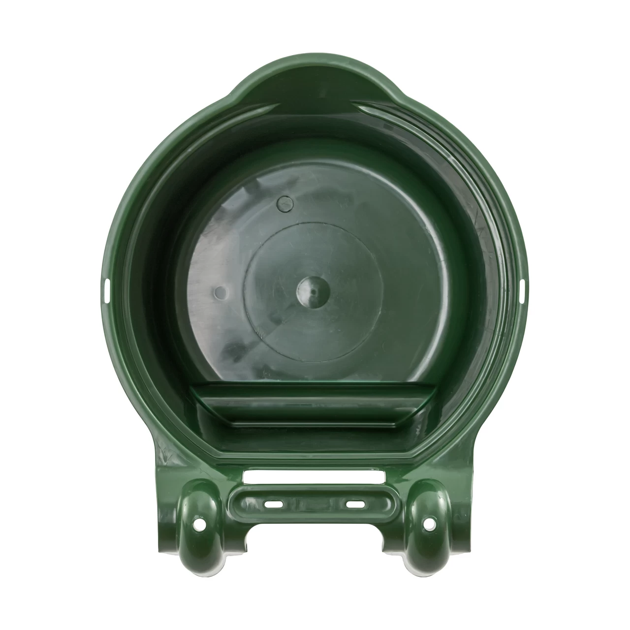 Secchio per l'alimentazione, con staffa di sospensione, forma cilindrica, verde scuro, 8 litri