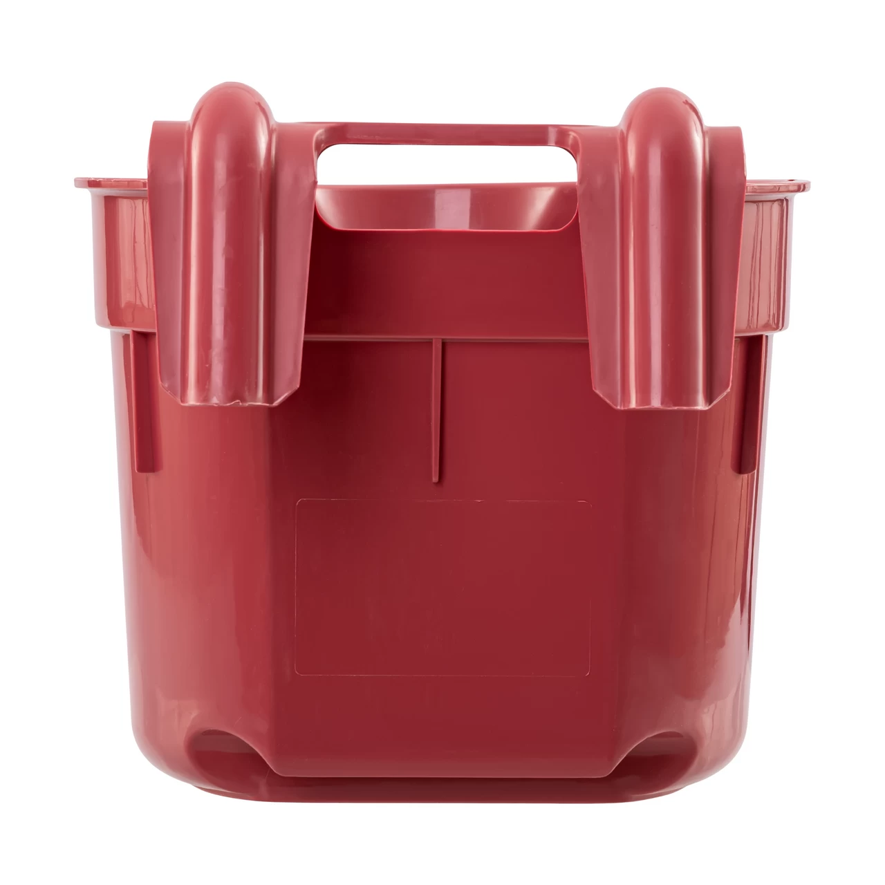 Secchio per l'alimentazione, con staffa di sospensione, forma cilindrica, bordeaux, 8 litri