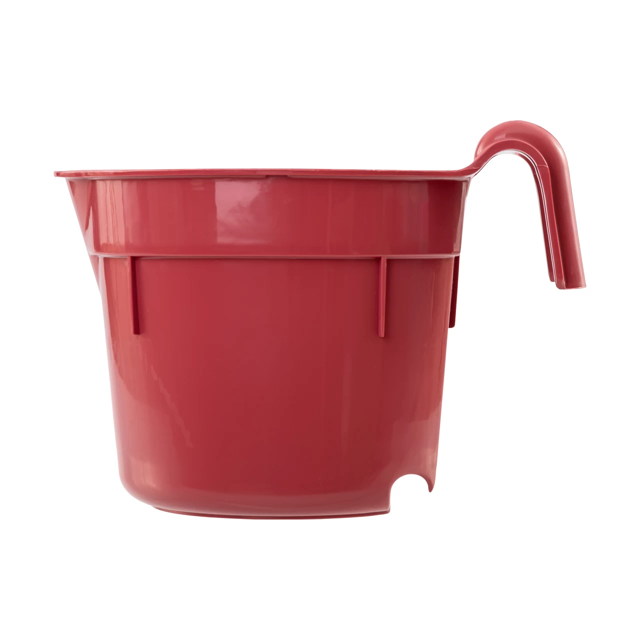 Secchio per l'alimentazione, con staffa di sospensione, forma cilindrica, bordeaux, 8 litri