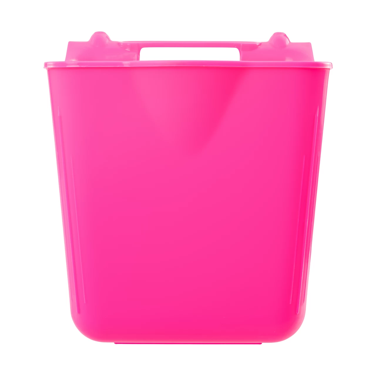 Secchio per l'alimentazione, con staffa di sospensione, forma quadrata, rosa, 13 litri