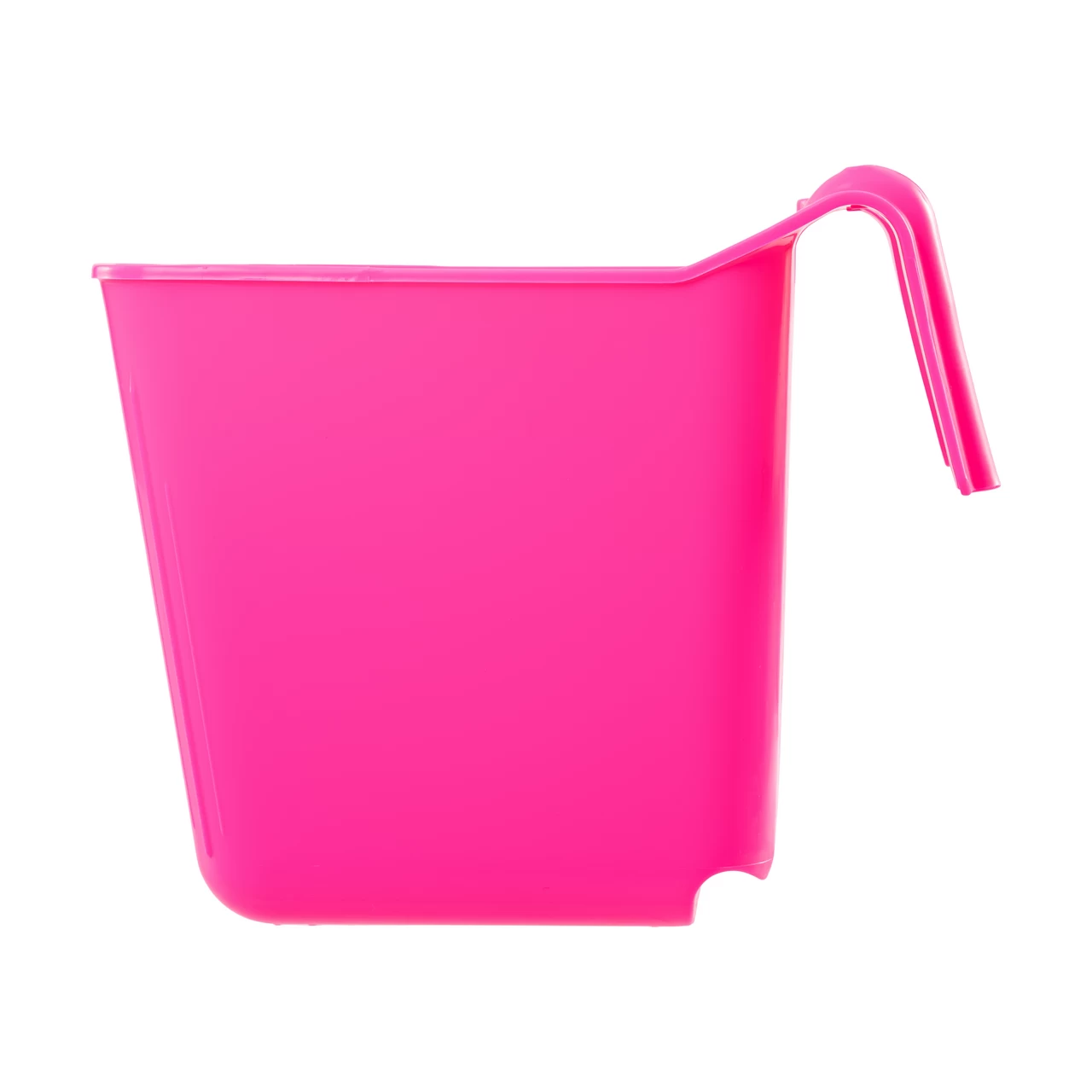 Secchio per l'alimentazione, con staffa di sospensione, forma quadrata, rosa, 13 litri