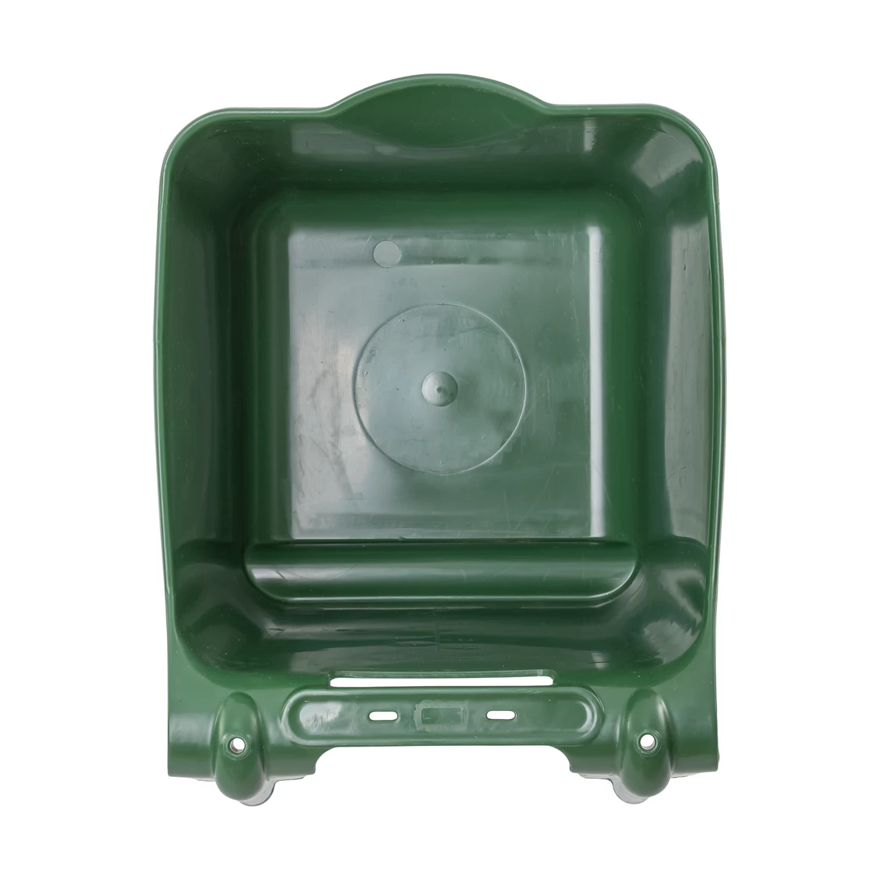 Secchio per l'alimentazione, con staffa di sospensione, forma quadrata, verde scuro, 13 litri