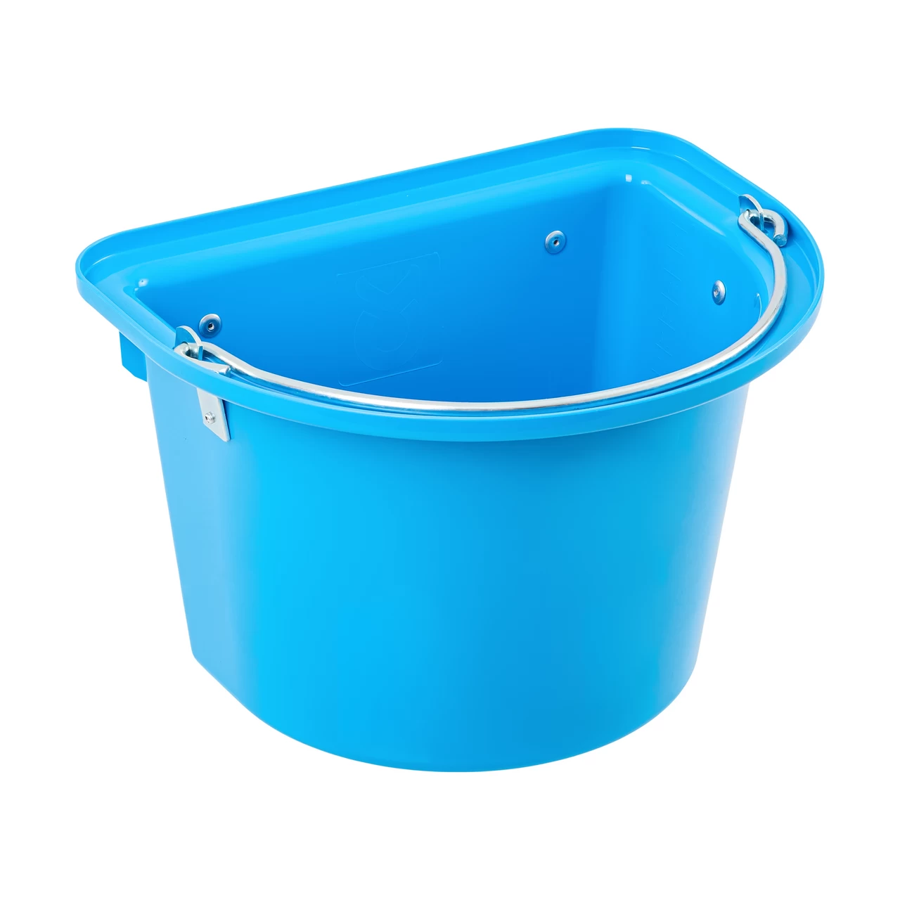 Secchio per mangime per cavalli con staffa per fissaggio e maniglia, blu, 12 litri
