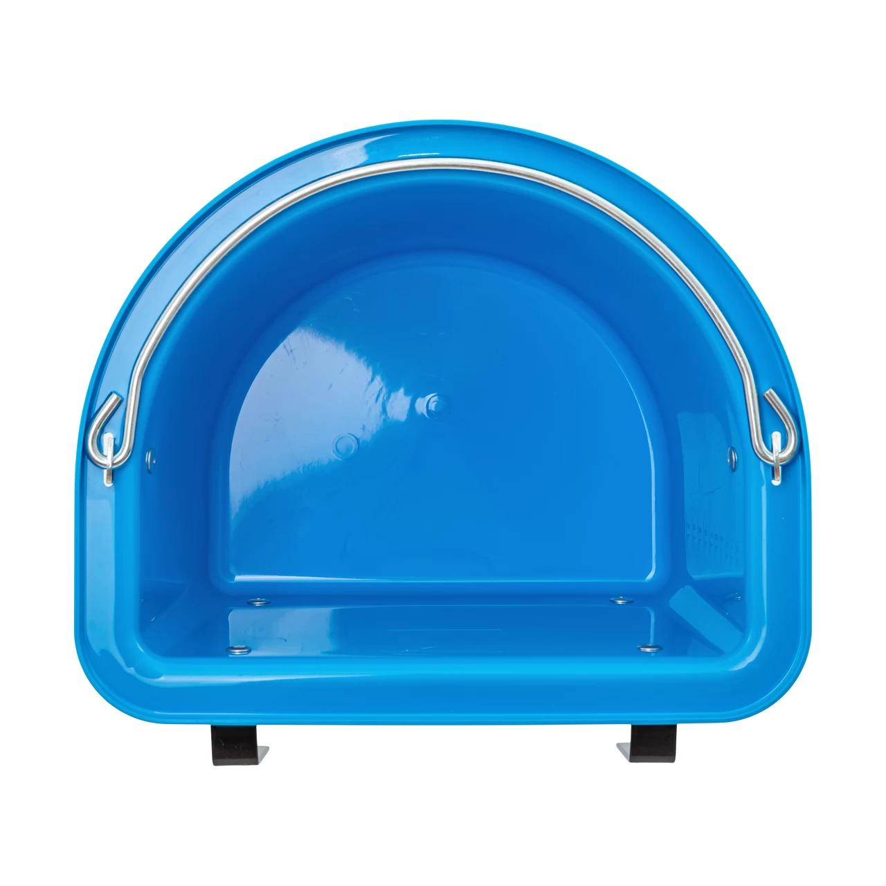 Secchio per mangime per cavalli con staffa per fissaggio e maniglia, blu, 12 litri