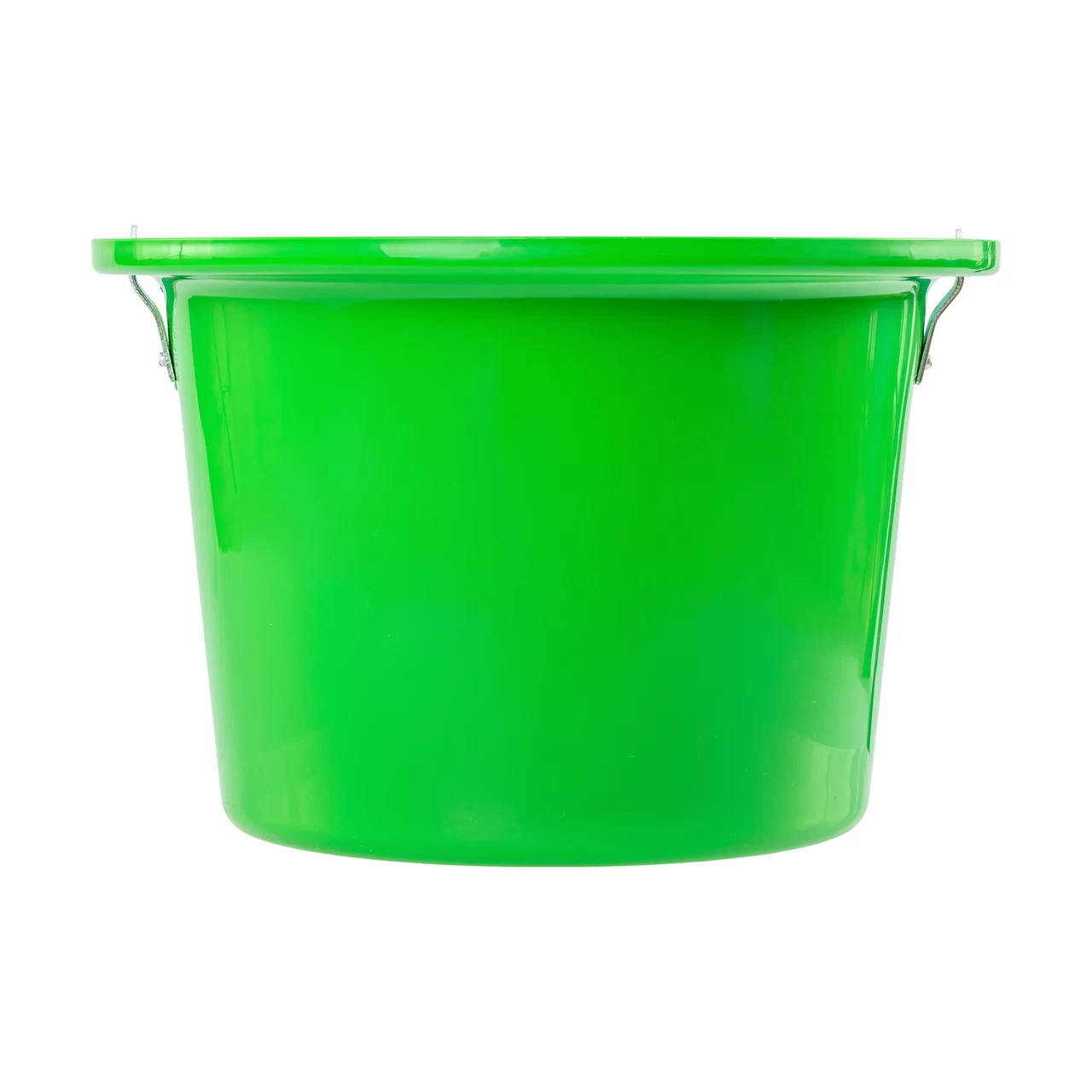 Secchio per mangime per cavalli con staffa per fissaggio e maniglia, verde, 12 litri