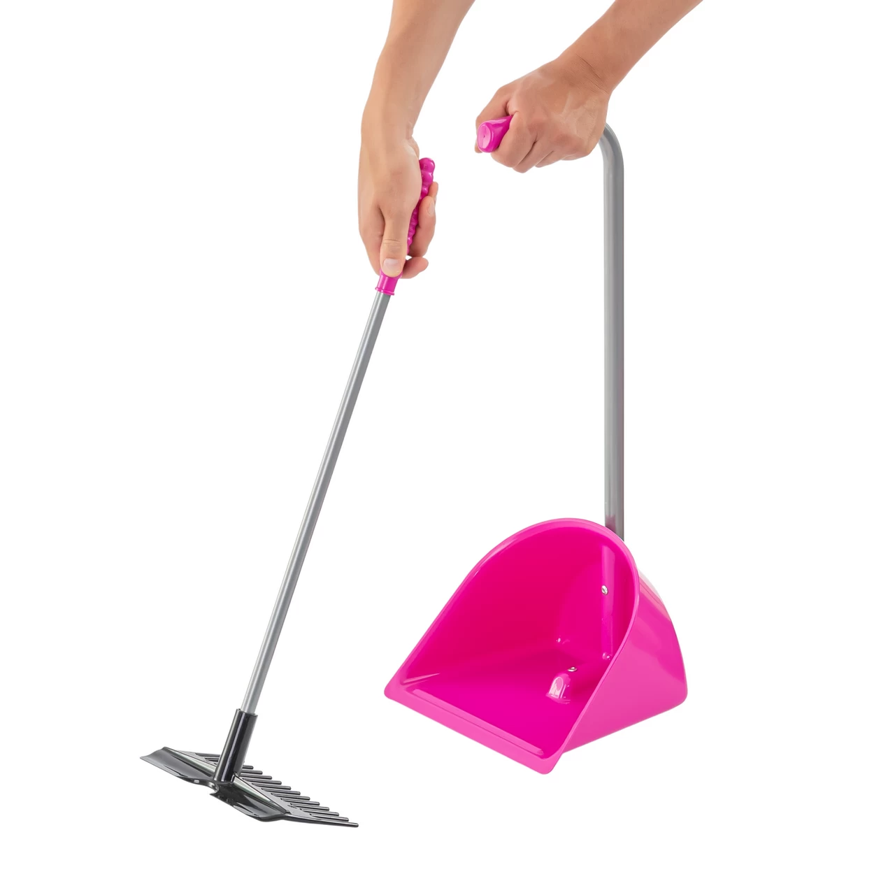 Pala Mistboy Mini con rastrello, rosa, 60 cm