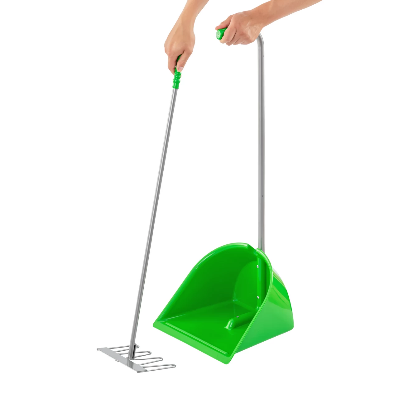 Pala Mistboy con rastrello, verde, 90 cm