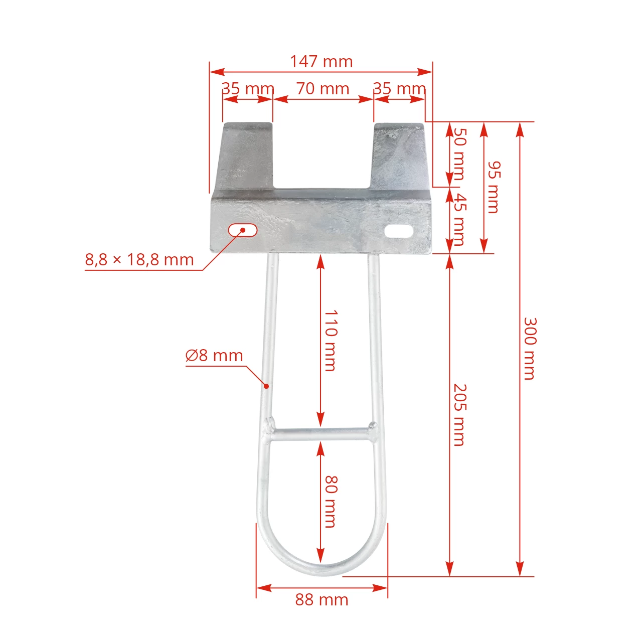 Supporto metallico protettivo per secchi da allattamento da 8 litri