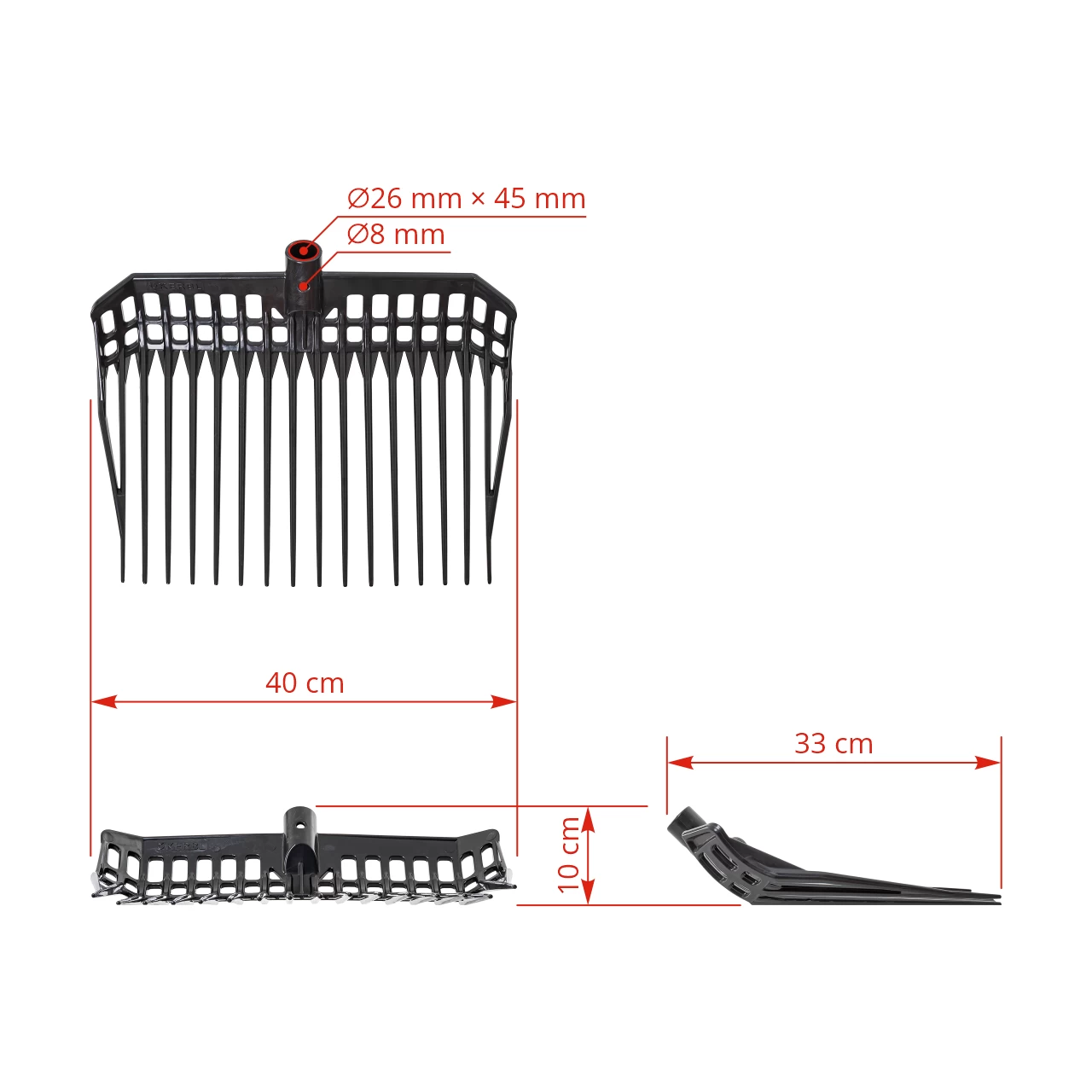 Forca per letame, EcoFork, nera
