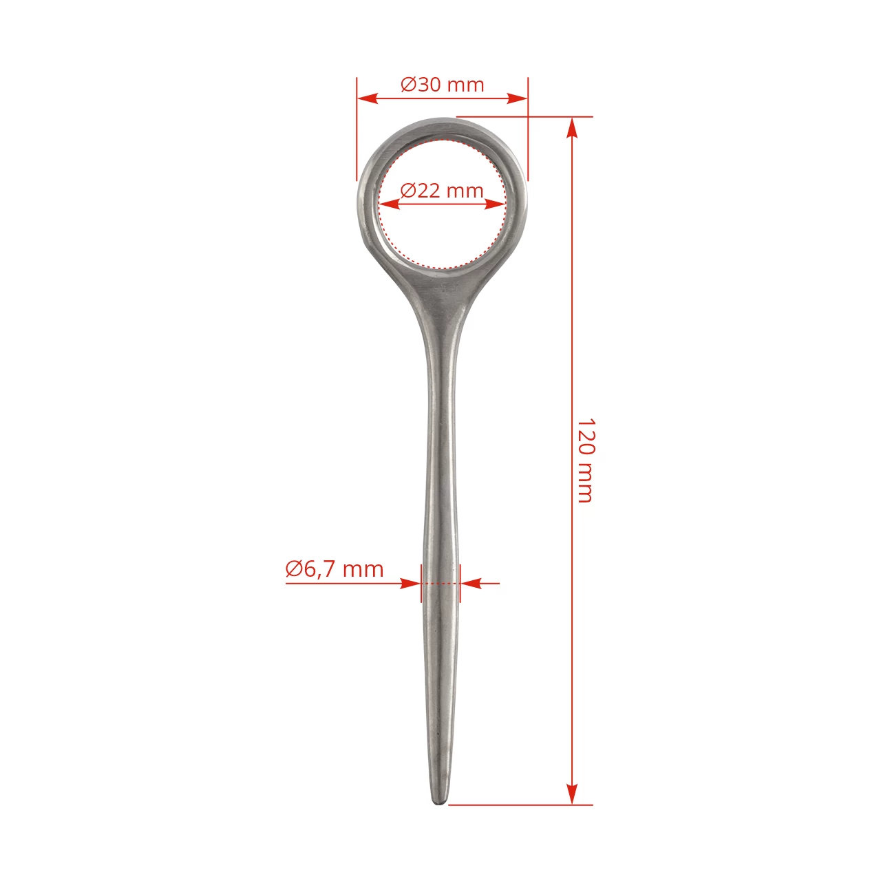 Coltello mamario tipo Schnecker, 12 cm