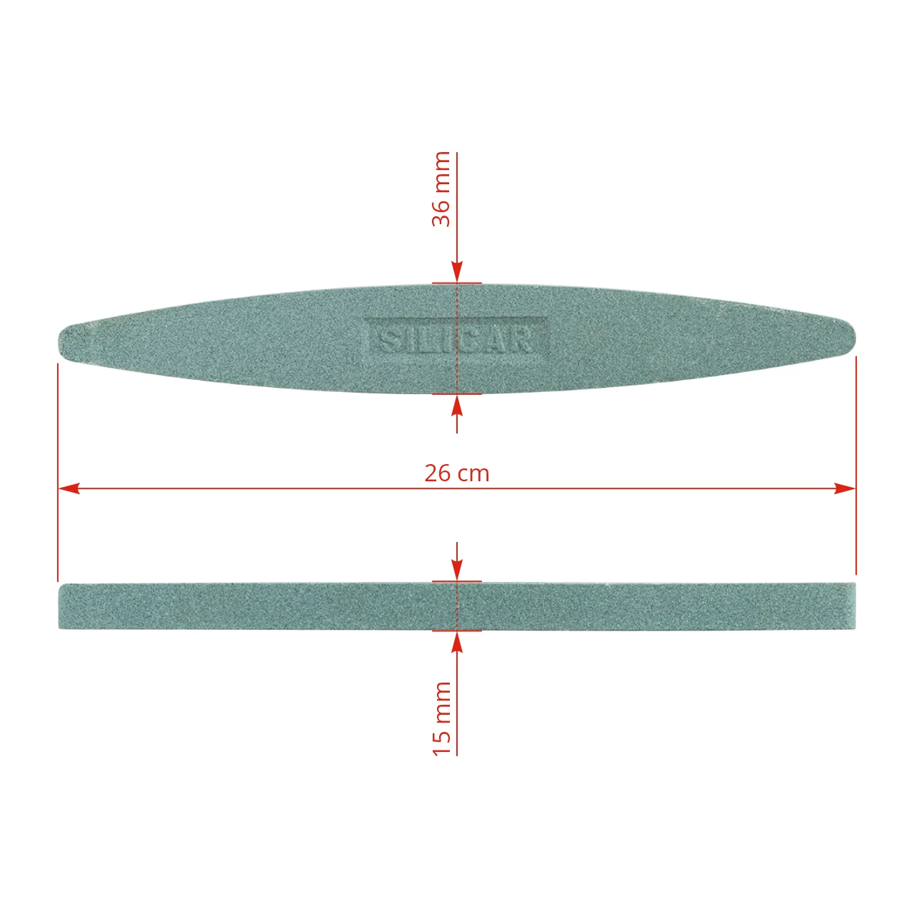 Pietra per affilare le falci, realizzata in puro carburo di silicio, Silicar