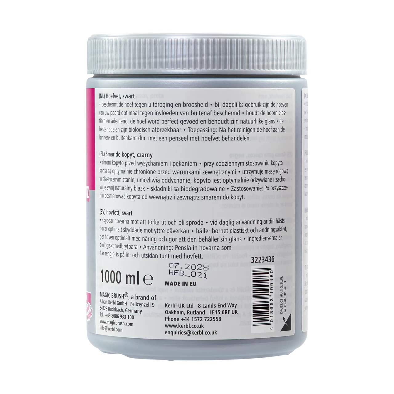 Grasso per zoccoli, MagicBrush, nero, 1000 ml