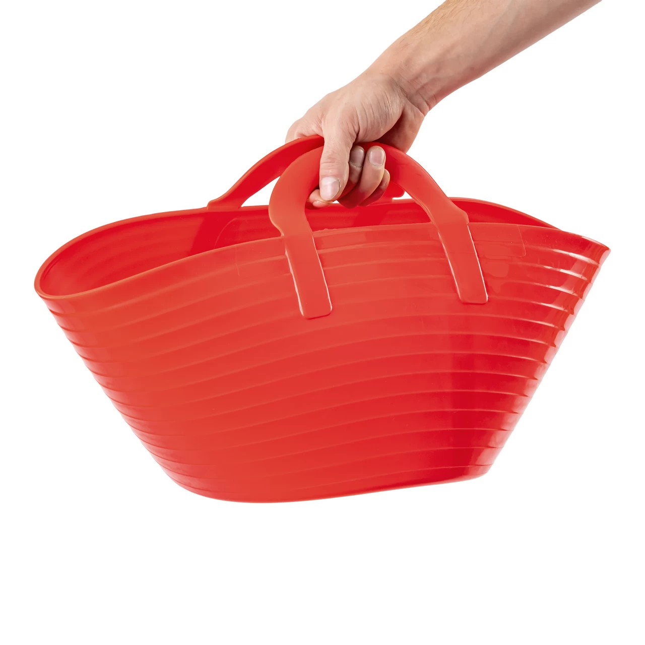 Secchio flessibile, in plastica, Flexbag, rosso, 12 litri