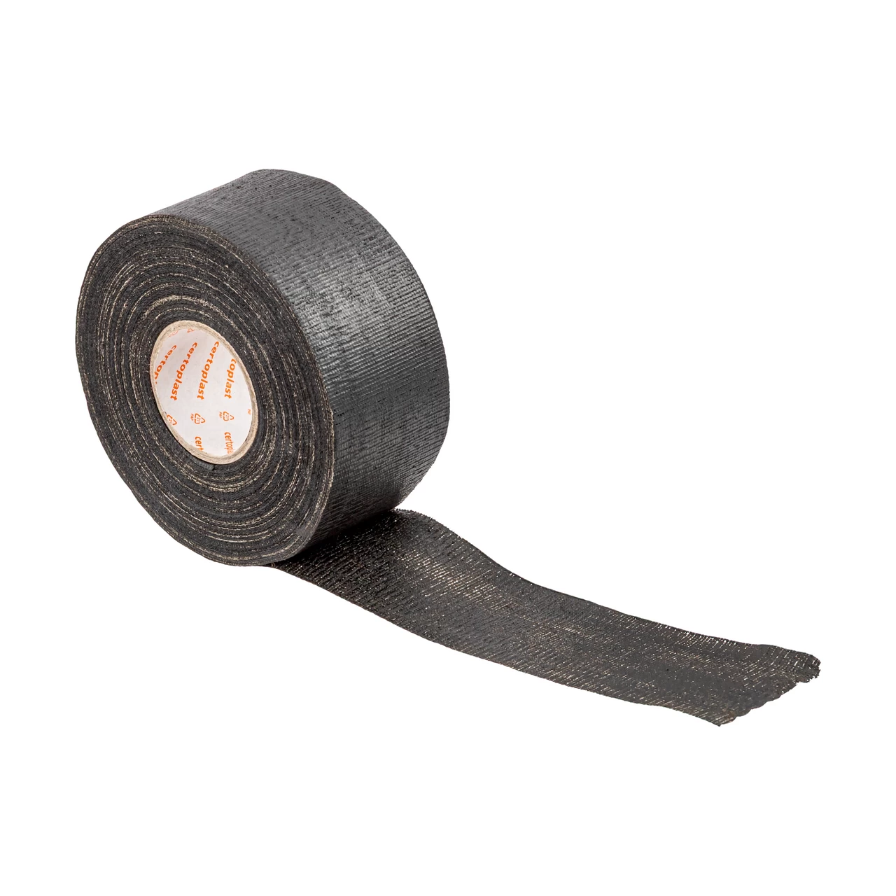Fascia per zoccoli, nera, Certoplast, 45 mm × 25 m