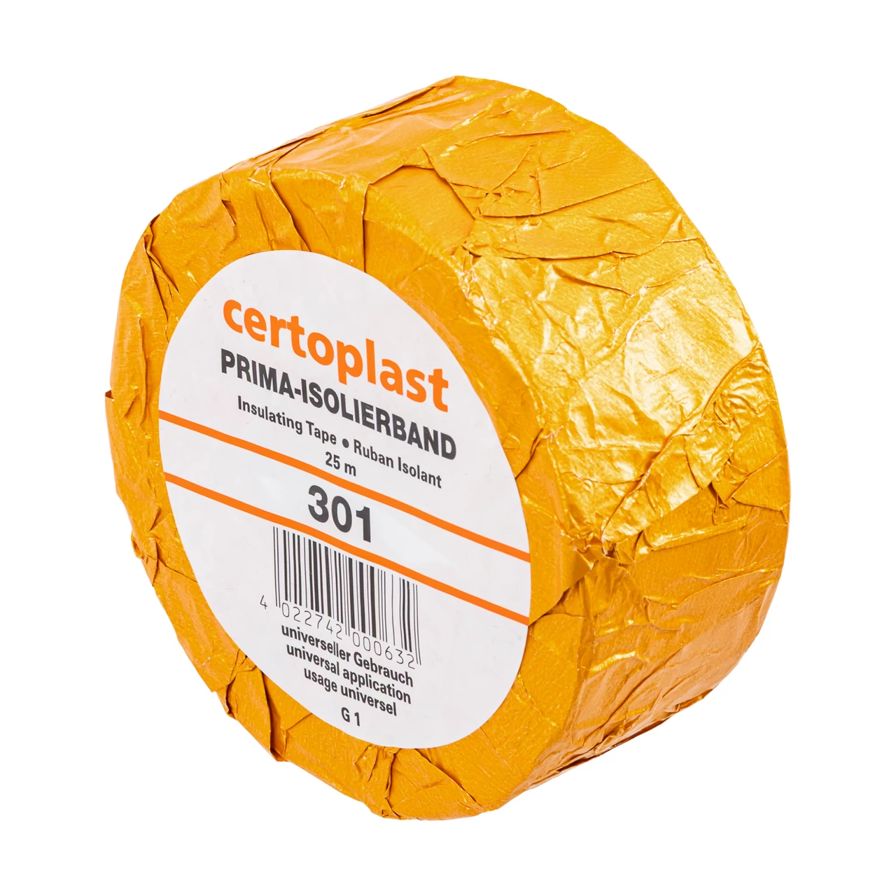 Fascia per zoccoli, nera, Certoplast, 45 mm × 25 m