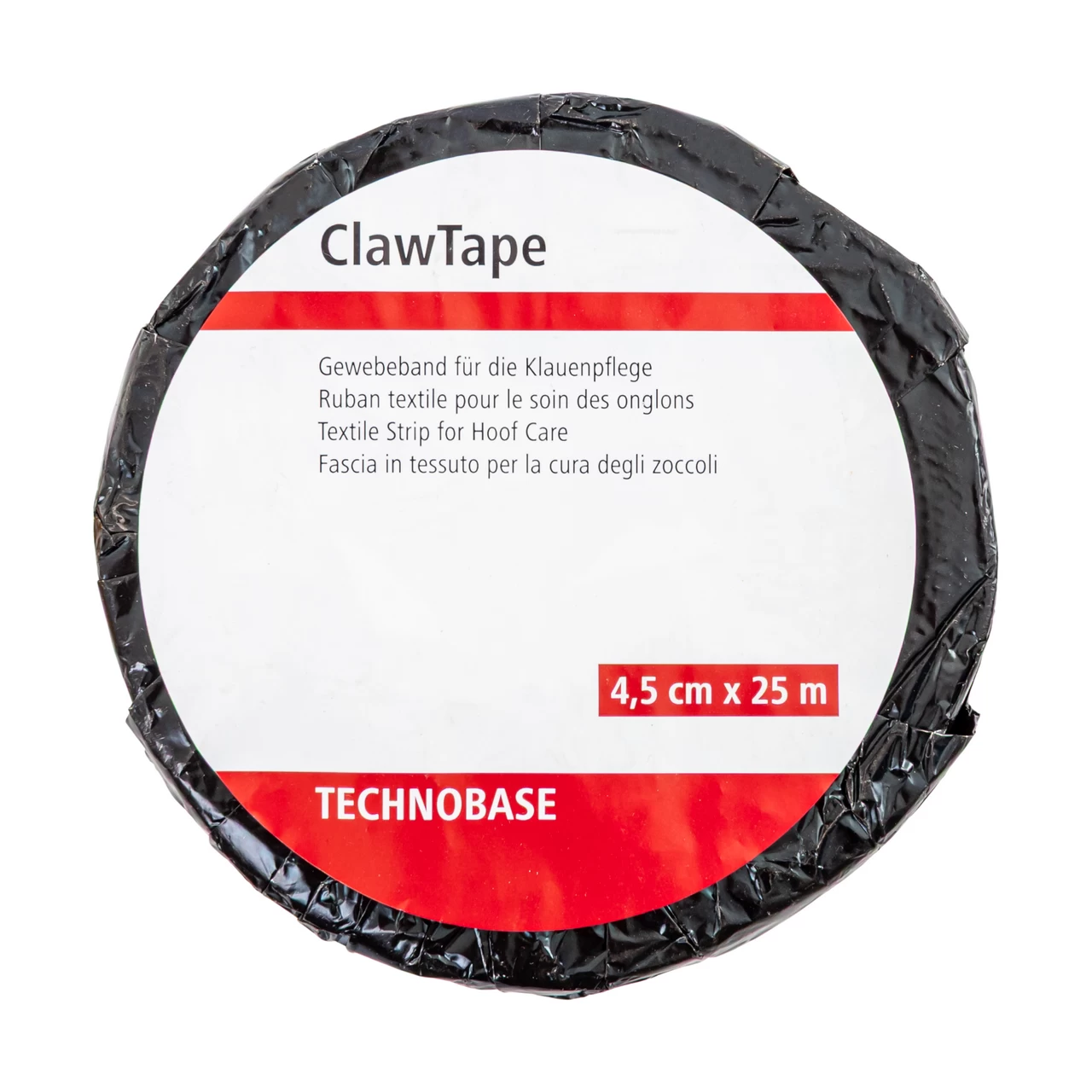Fascia per zoccoli, nera, ClawTape, 45 mm × 25 m