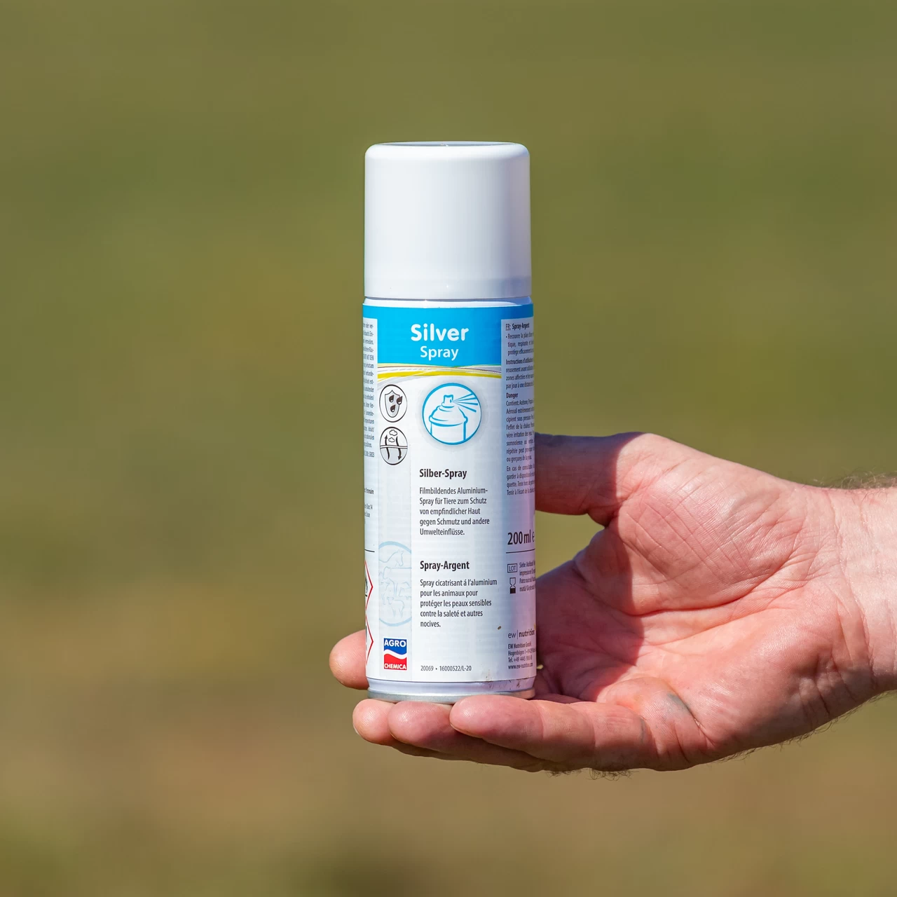 Spray colore argento per la protezione da ferite o lesioni minori, 200 ml