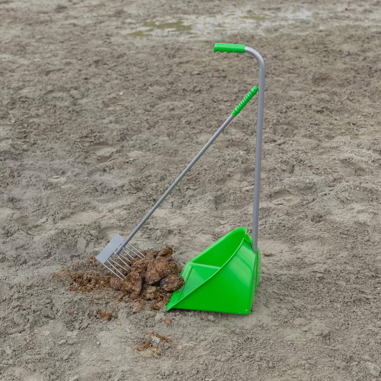 Pala Mistboy con rastrello, verde, 90 cm