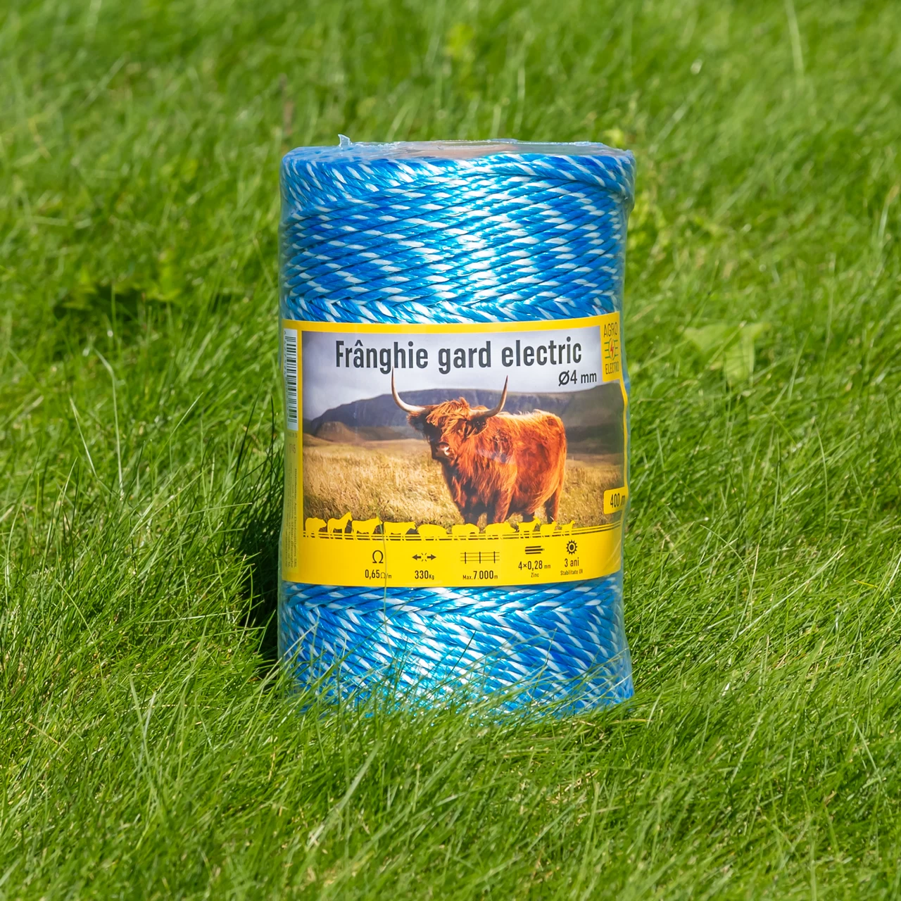 Corda recinto elettrico - 400 m - 330 kg - 0,65 Ω/m