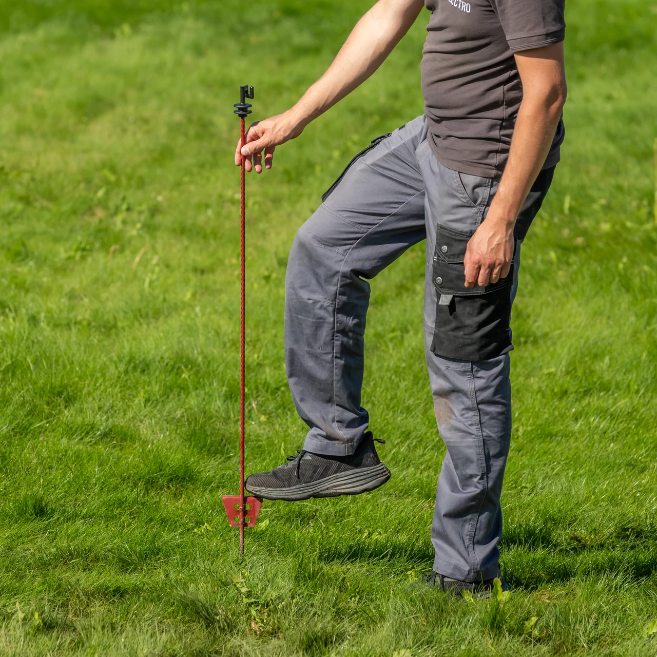 Palo in acciaio per recinto elettrico, Ø8 mm × 107 cm, 30 pz