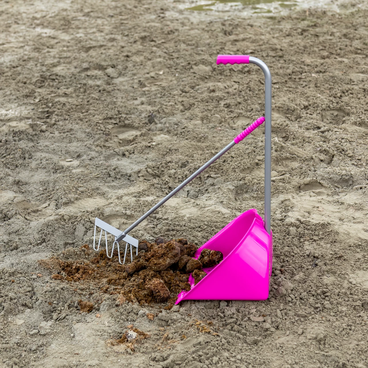 Pala Mistboy con rastrello, rosa, 75 cm