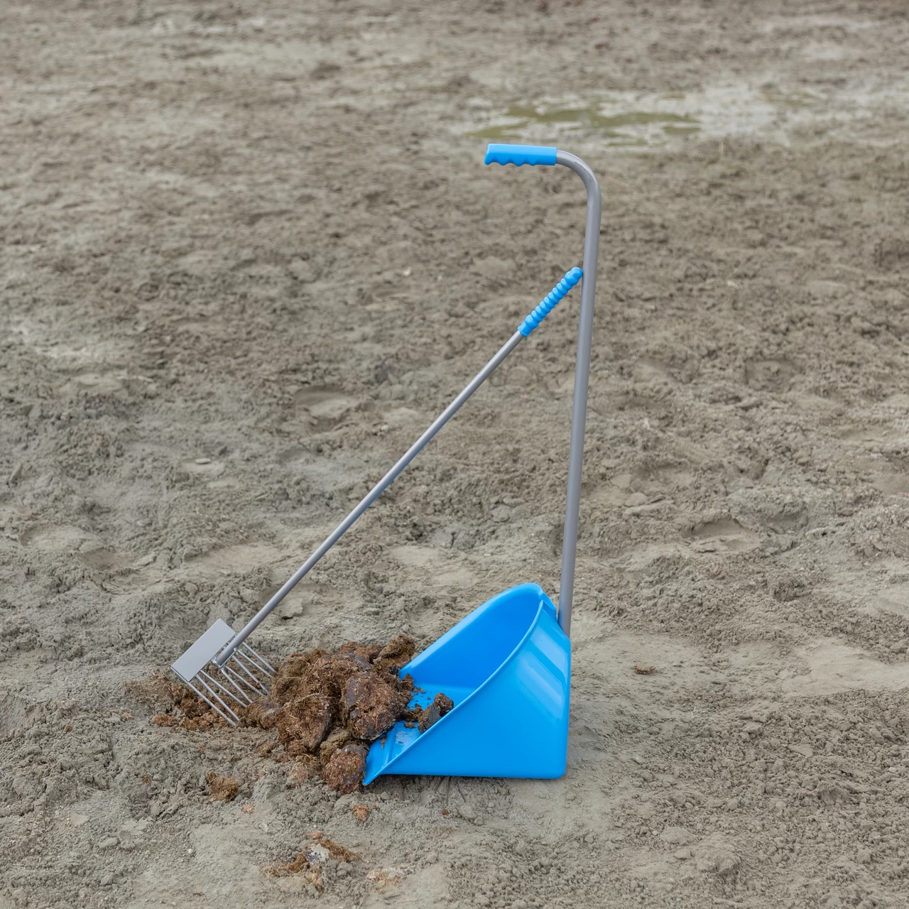 Pala Mistboy con rastrello, blu, 90 cm