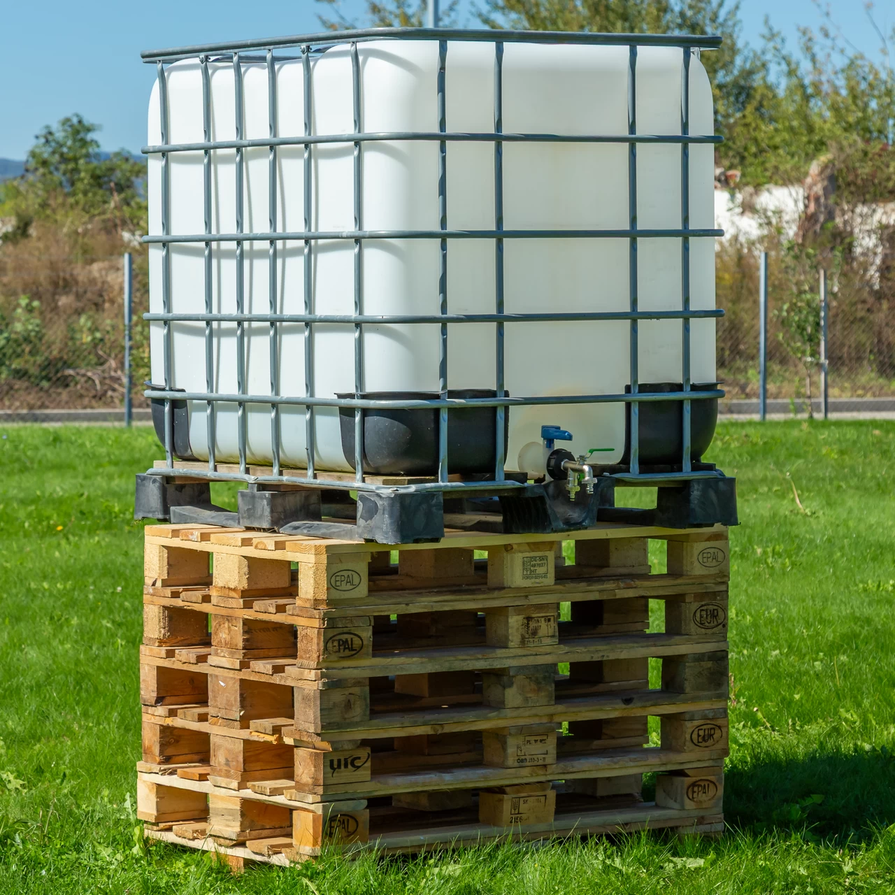 Rubinetto per container IBC, 3/4", con 2 uscite