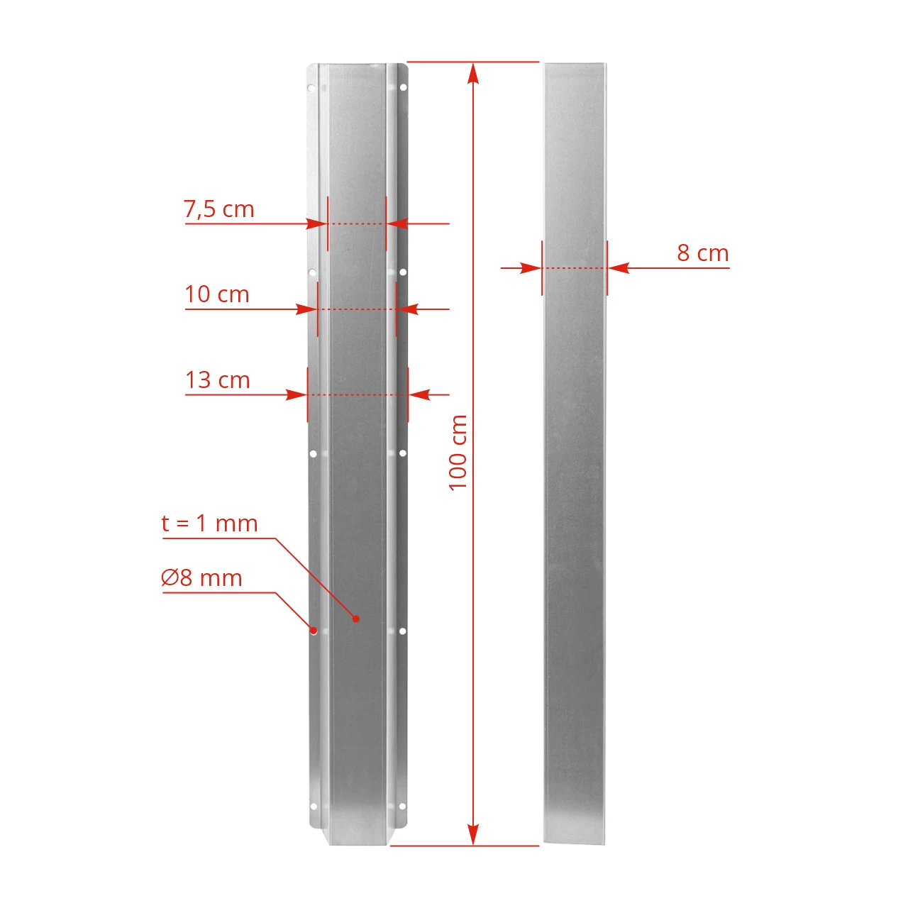 Pannello di protezione per tubi di irrigazione, 100 cm