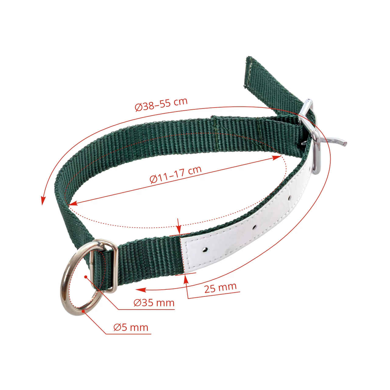 Collare per pecore, verde, 60 cm