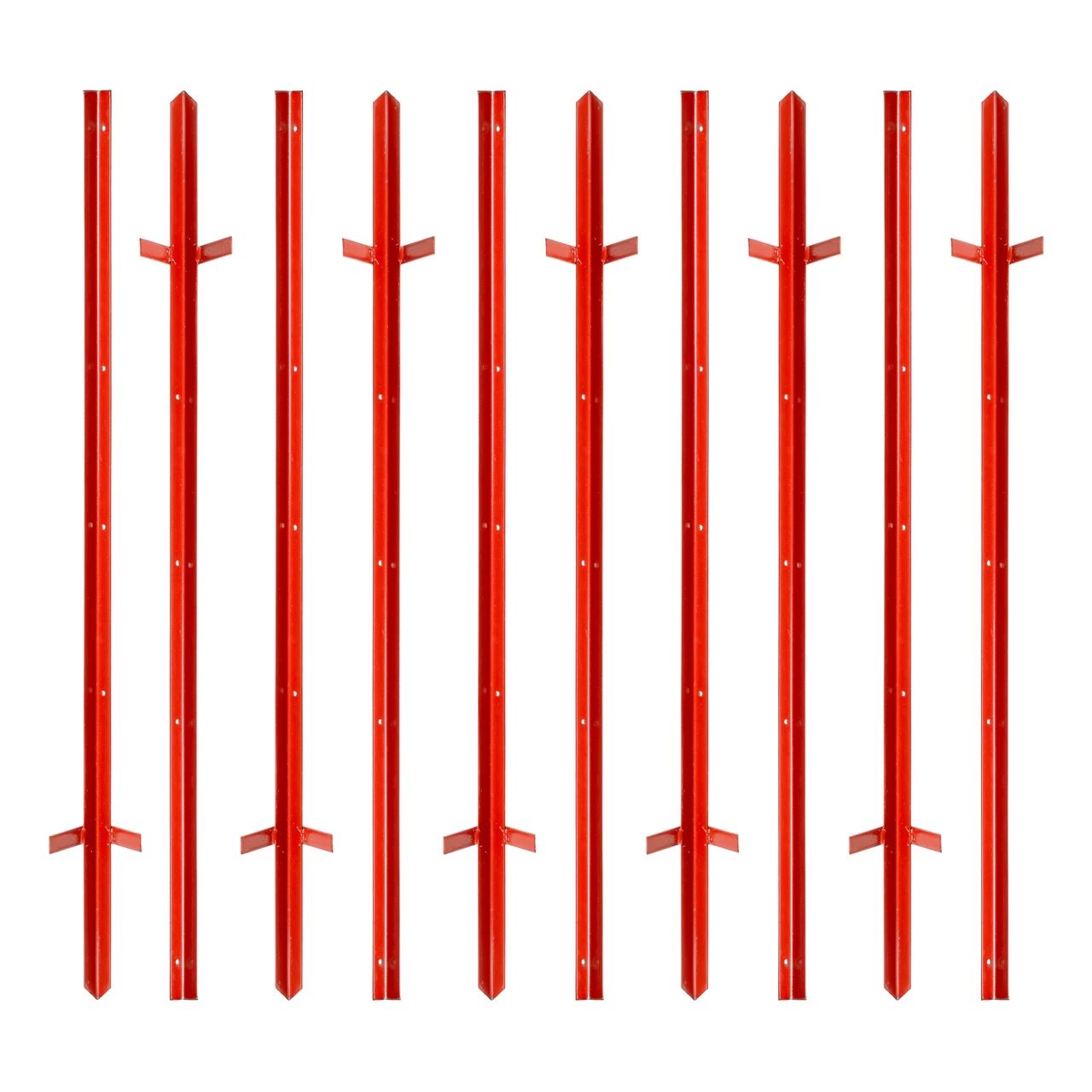 Palo in acciaio quadrato 25 × 25 mm, 115 cm, 10 pz.