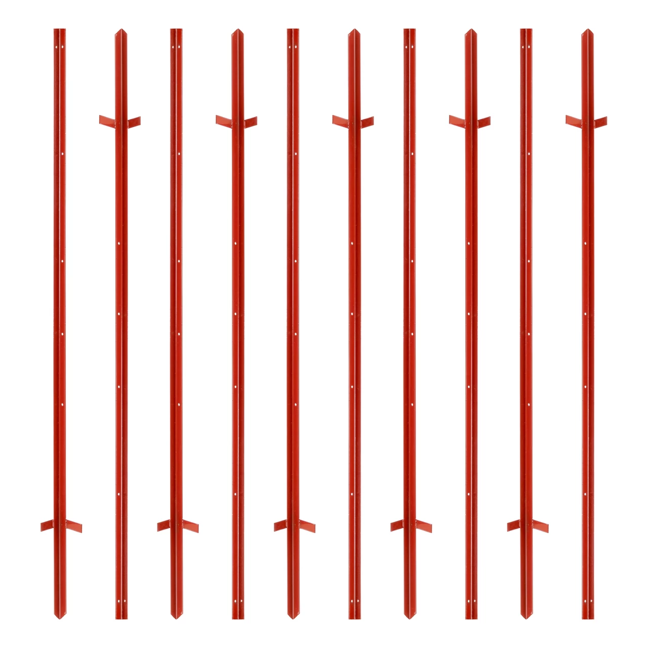 Palo in acciaio quadrato 25 × 25 mm, 165 cm, 10 pz.